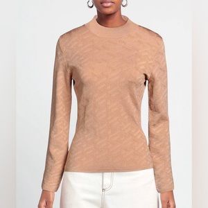 Versace la greca turtleneck SS2022 collection nude knitwear